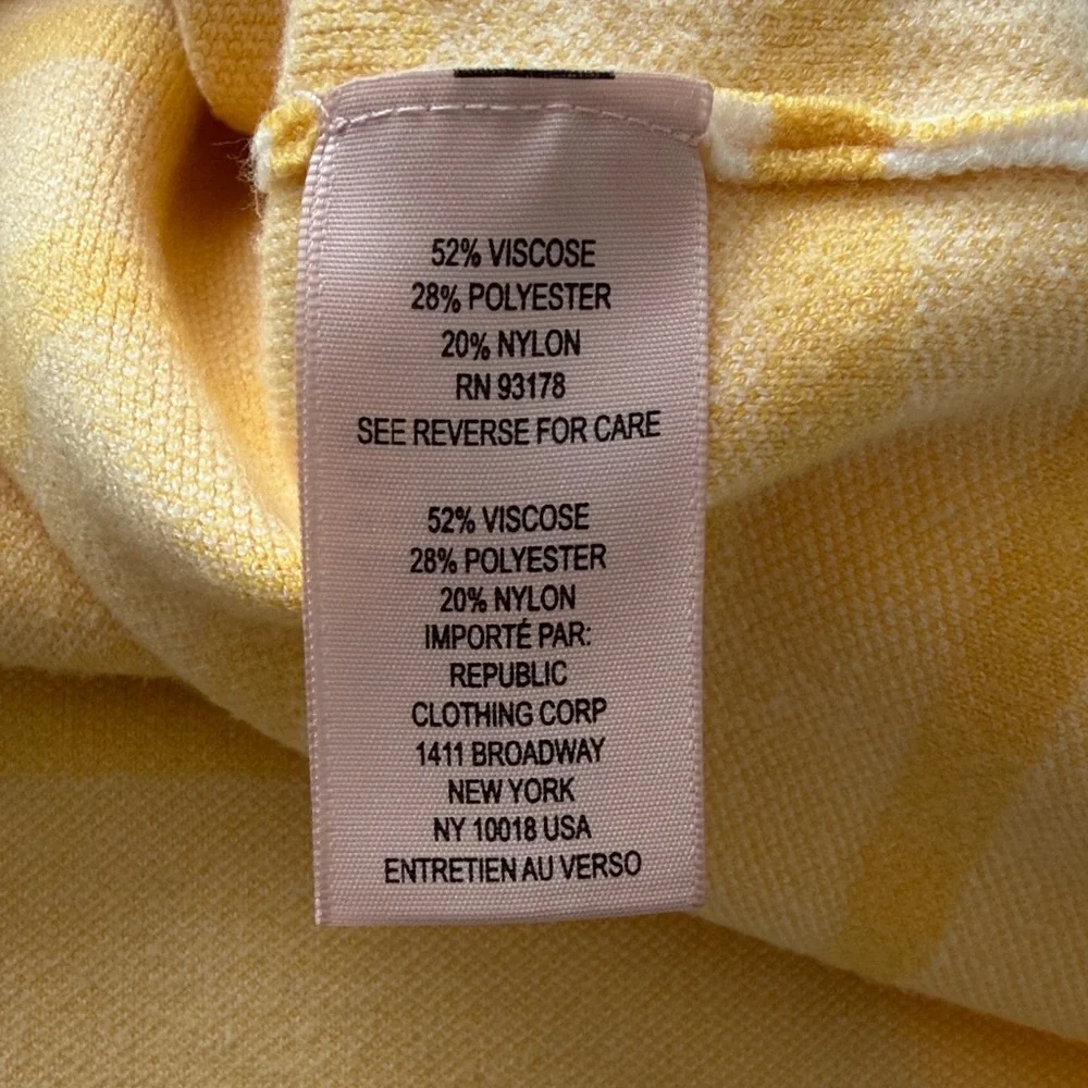 Philosophy Cream Sweater with Yellow Stripes V-Neck Sz 1X - Picture 6 of 9